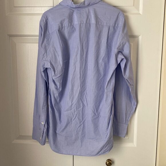 J. Crew Men's Dress Shirts Size Small 14-14.5‎ Blue Purple Plaid Cotton - Picture 9 of 15